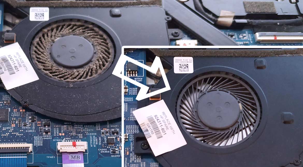 curatare laptop , igienizare laptop interna